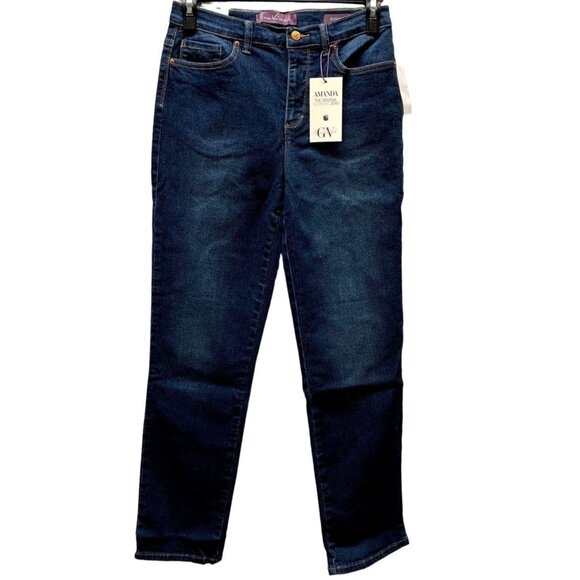 Gloria Vanderbilt Amanda Jeans Womens 8 Average Madison Dark Wash Magic Stretch - Picture 1 of 16